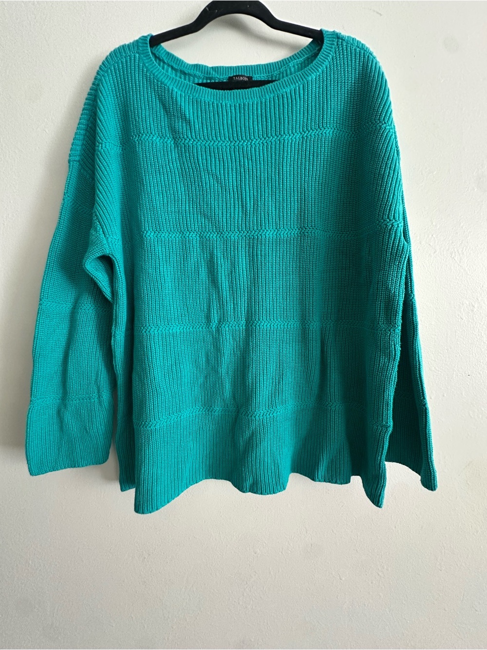 Talbots Teal Crewneck Knit Sweater